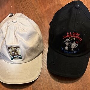 U.S. Open Championship Baseball Caps - Black and Cream